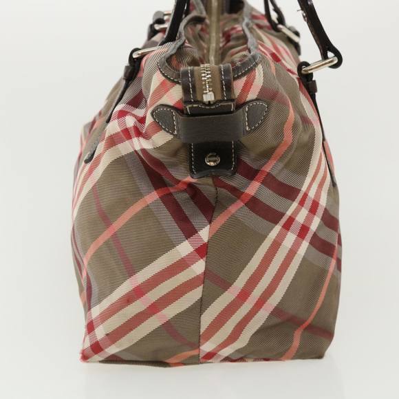 BURBERRY Nova Check Shoulder Bag Canvas Red Auth ti679 - Picture 3 of 16